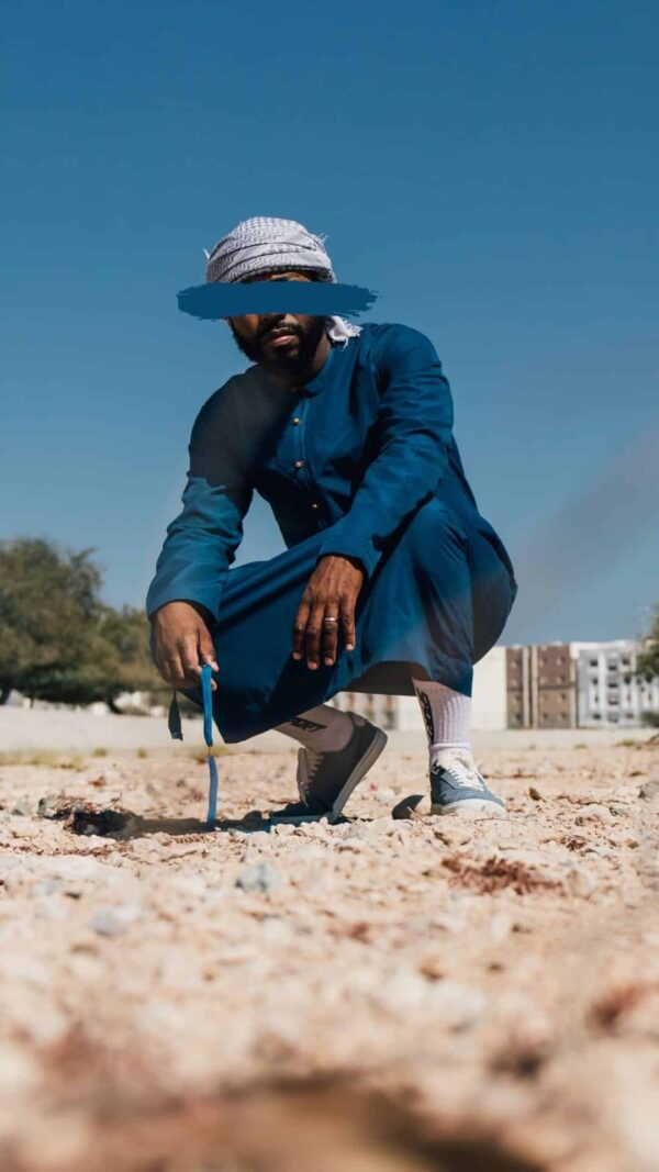 Qamis Emirati bleu royal