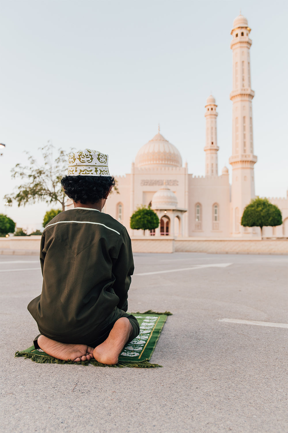 Qamis Omani Kids Vert foncé