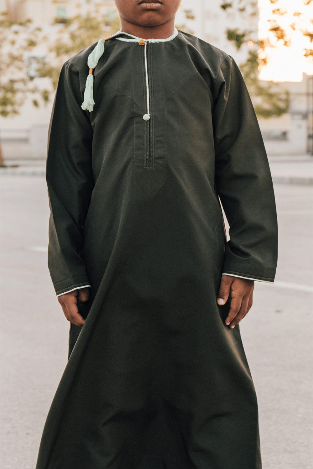 Qamis Omani Kids Vert foncé