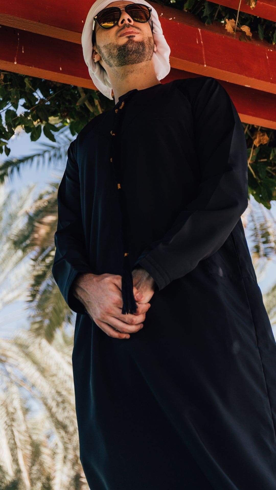 Qamis Emirati Noir Mat