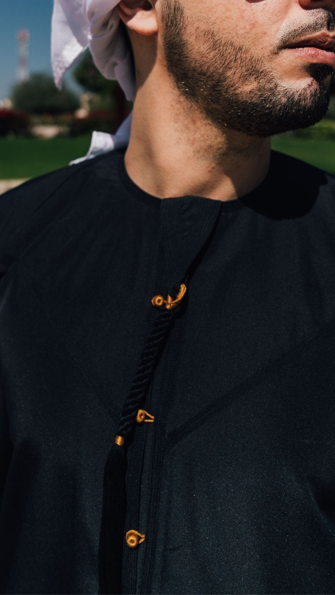 Qamis Emirati Noir Mat