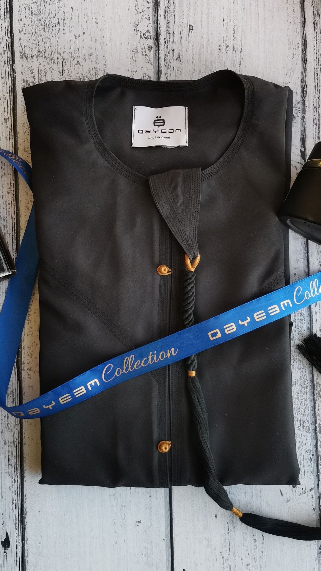 Qamis Emirati Noir Mat
