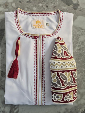 Kofia 59/60cm White/Bordeaux