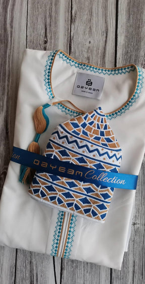 Kofia 59/60cm White/Bordeaux