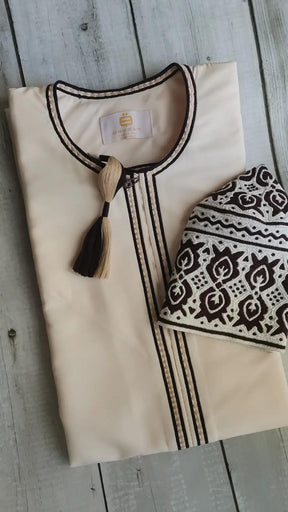 Kofia 59/60cm White/Bordeaux