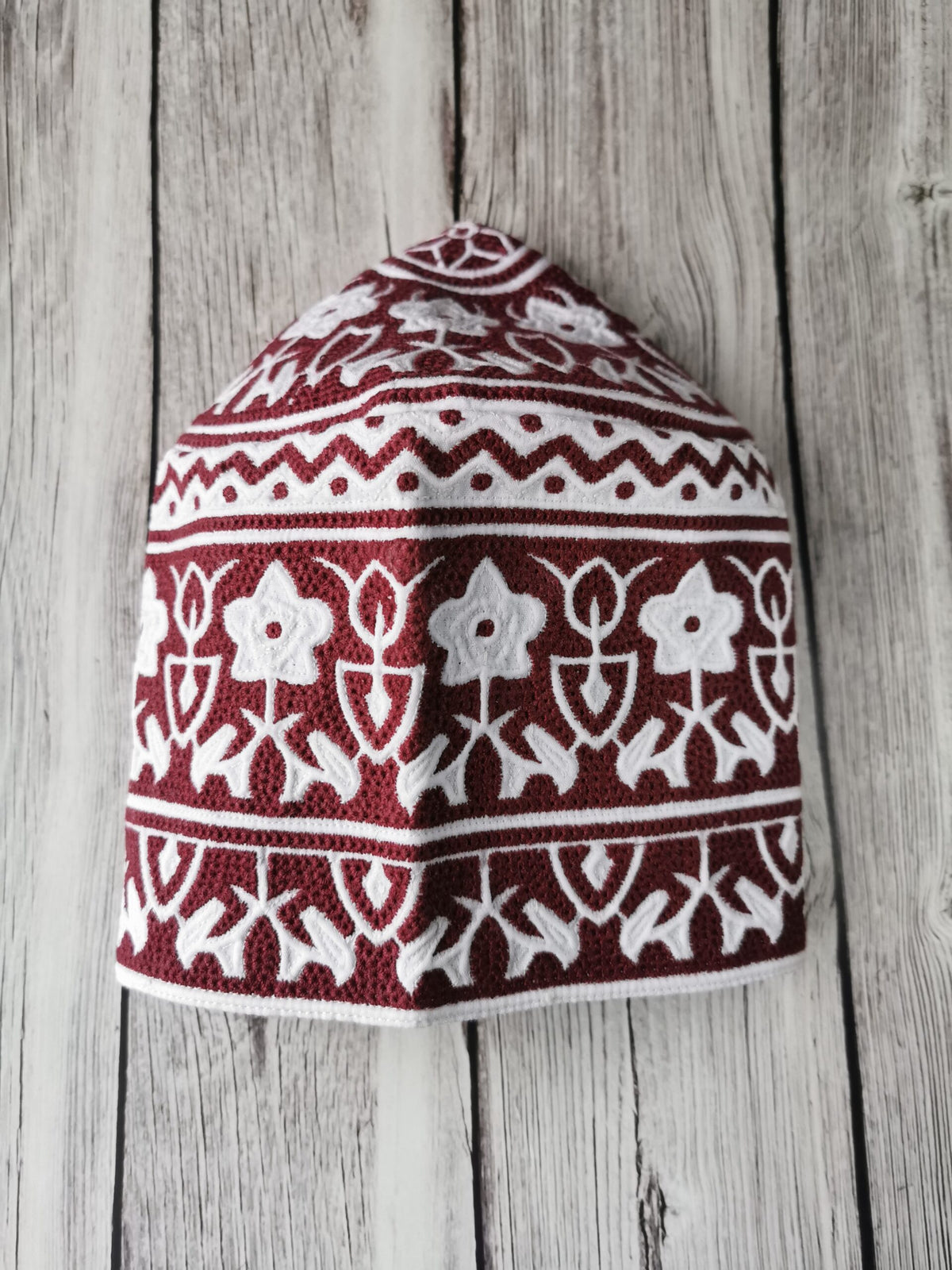 Kofia 59/60cm Bordeaux/White