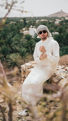 Qamis saoudien écru