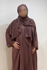 Abaya couple Purple Cream Reversible