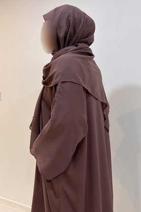 Abaya couple Purple Cream Reversible