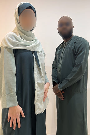 Abaya Couple Green Dark