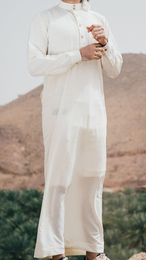 Qamis saoudien écru