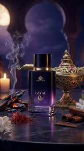 Flacon Layal par Qayeem, Extrait de Parfum unisexe de la collection Crossing.