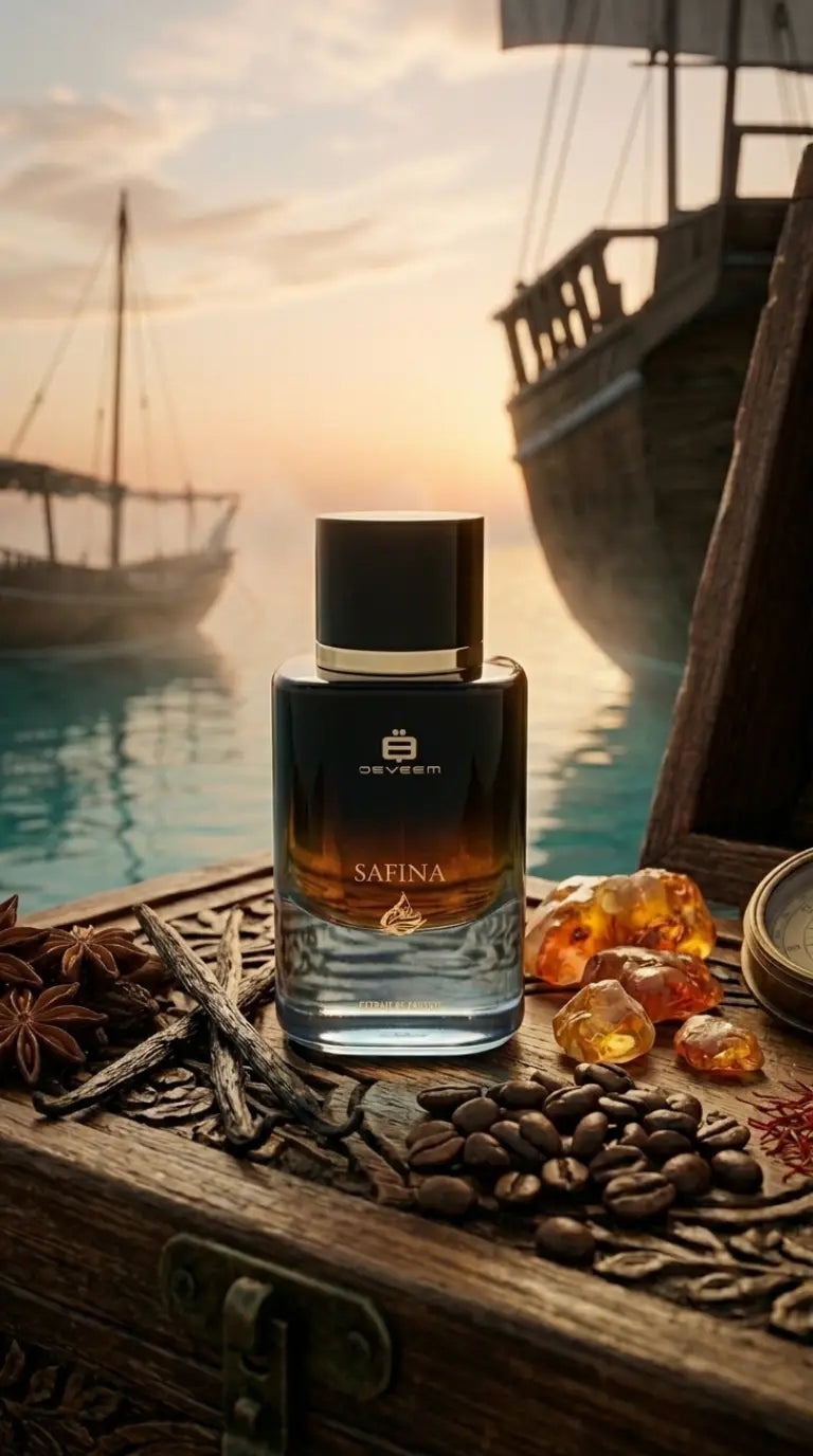 Flacon Safina par Qayeem, Extrait de Parfum unisexe de la collection Crossing.